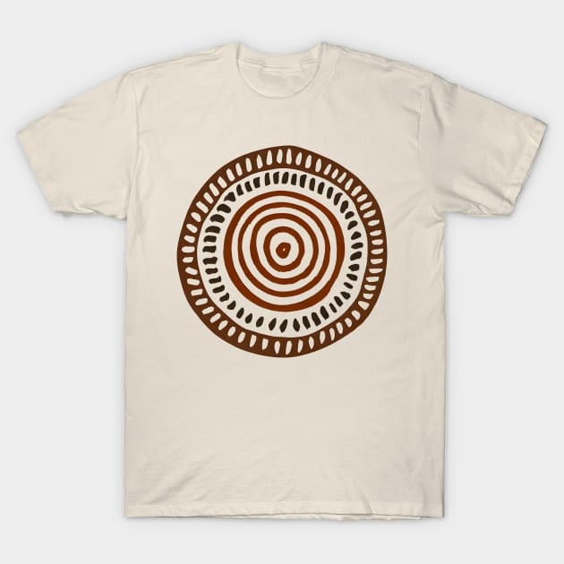 African Mudcloth Ethnic Pattern Circle T-Shirt by craftydesigns